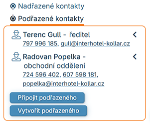 Přidat podřazeného