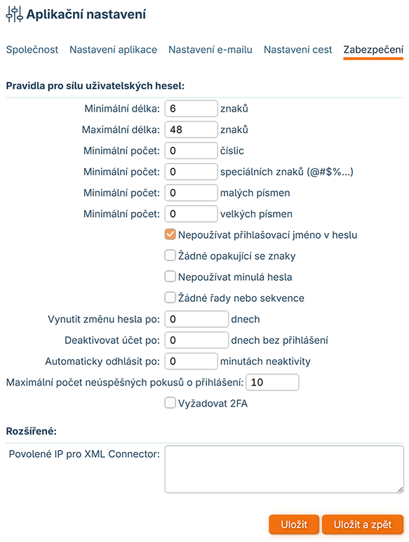 Zabezpečení