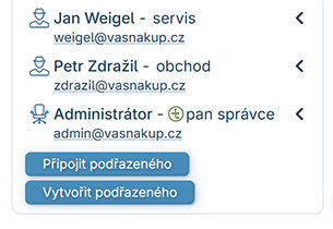 Vytvořit podřazeného