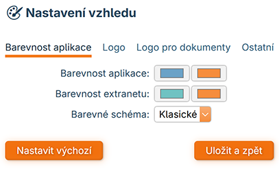 Nastavení vzhledu