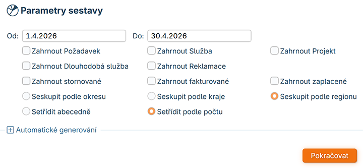 Parametry sestavy
