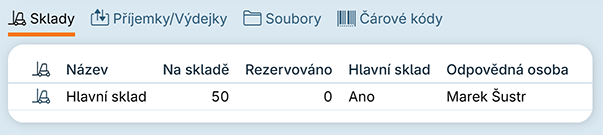 Sklad v detailu produktu